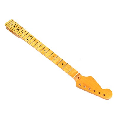 Yellow 22 Frets Maple Guitar Neck Fingerboard For ST Replacement