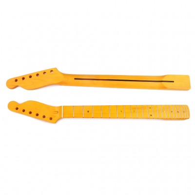 22 FRETS Large Headstock YELLOW Full SCALLOPED MAPLE Strat GUITAR NECK