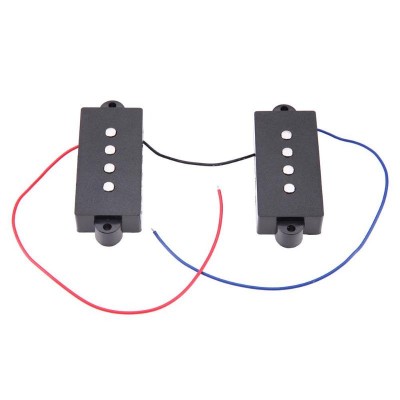 2Pcs 4 String Noiseless Pickup Black for Precision P Bass Replacement Guitar Parts Accessories 70*28*19mm